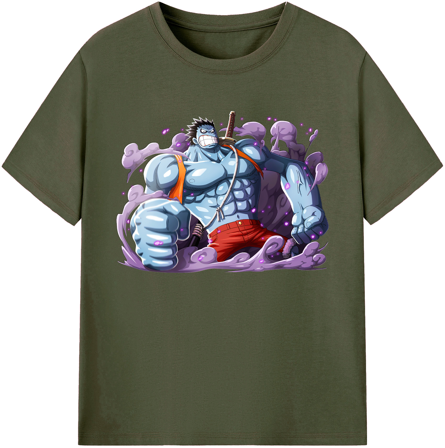 ワンピース モンキー・D・ルフィ ONE PIECE Monkey D. Luffy 綿100％ メンズ半袖Tシャツ｜肌触りやわらか＆通気性